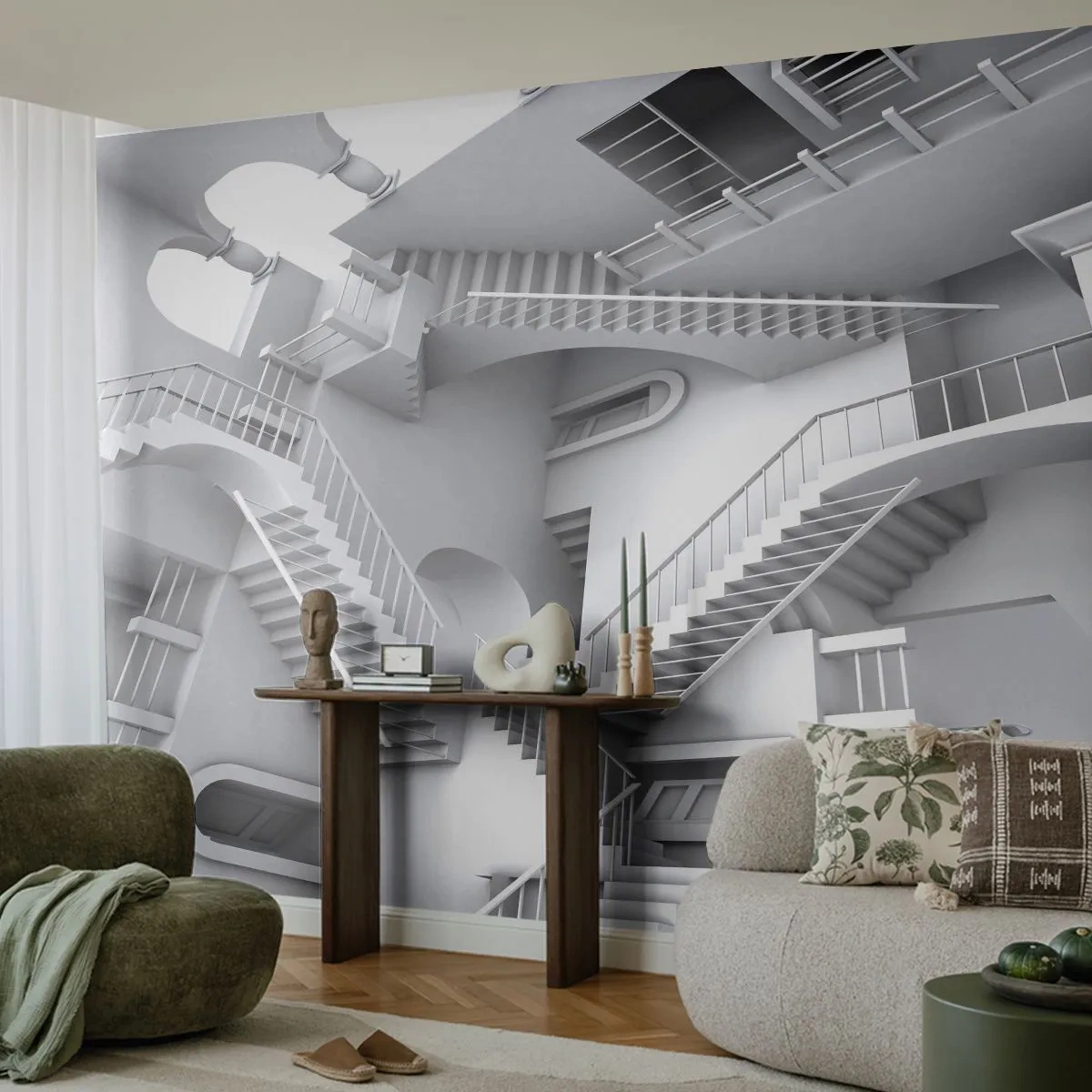 Fototapeta Standard Eco - Paradoxy prostoru - Abstrakcia, 3D, Architektúra - 300x210 cm