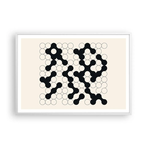 Plagát v bielom ráme - Čínska hra – variácia - 100x70 cm