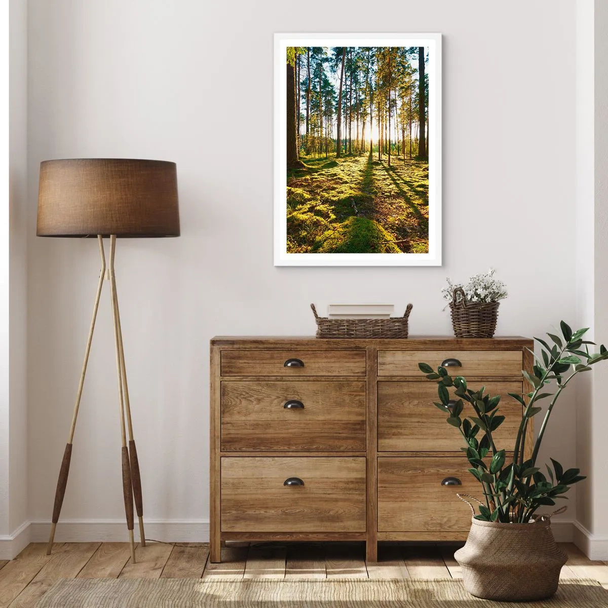 Plagát v bielom ráme - …Za siedmimi lesmi - 50x70 cm