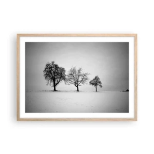 Plagát v ráme zo svetlého duba - O čom sníva? - 70x50 cm