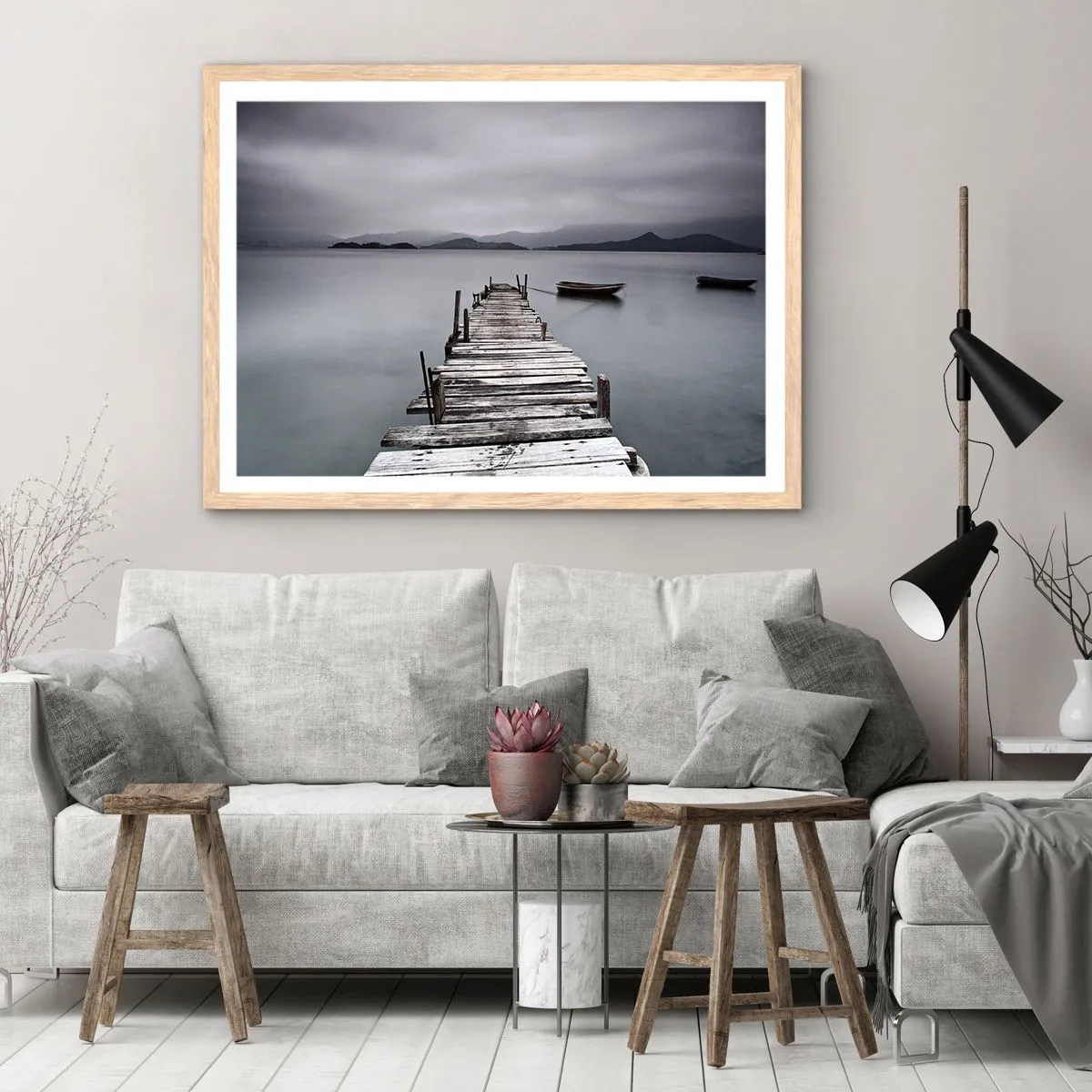 Plagát v ráme zo svetlého duba - Zajtra môžeš vyraziť - 70x50 cm