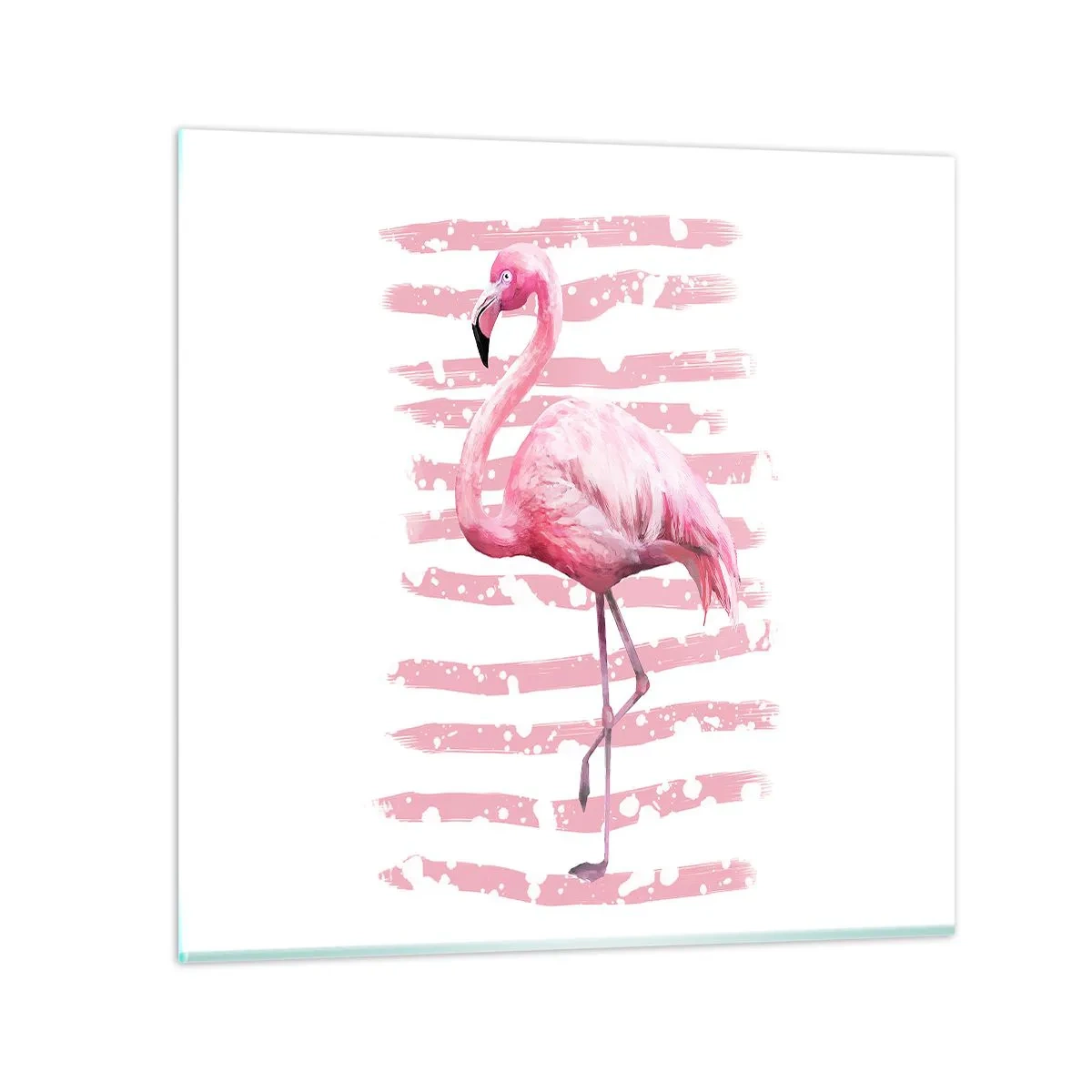 Obraz na skle - Dôstojne, aj keď v ružovej - 40x40 cm