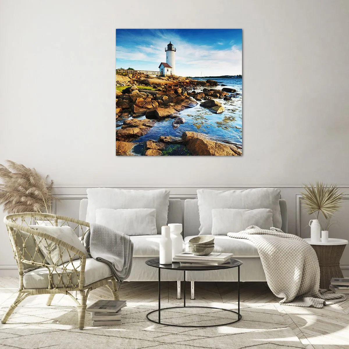 Obraz na skle - Vráťte sa šťastne, čakám - 70x70 cm