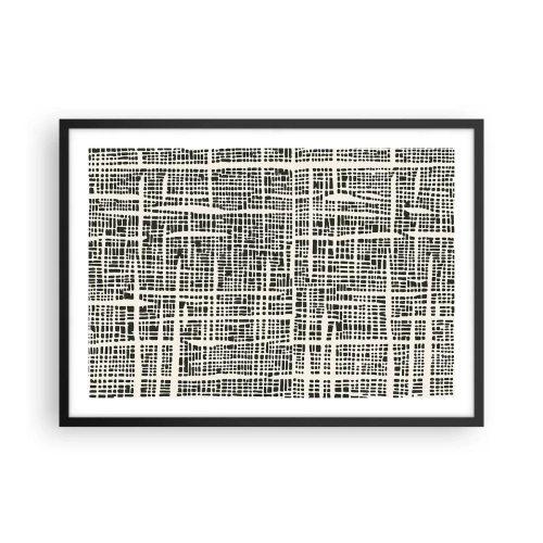 Plagát v čiernom ráme - Tkaná kompozícia - 70x50 cm