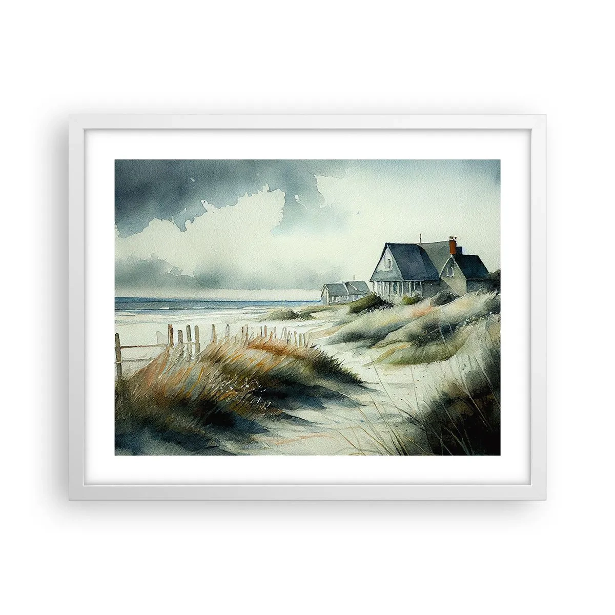 Plagát v bielom ráme - Ďaleko od zhonu - 50x40 cm