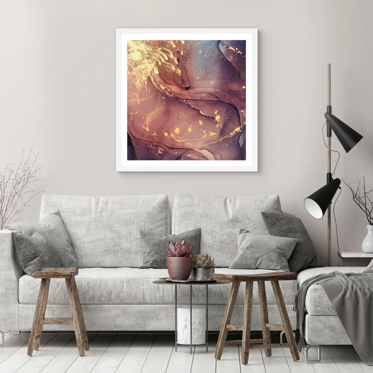 Plagát v bielom ráme - Hmota a duch - 60x60 cm