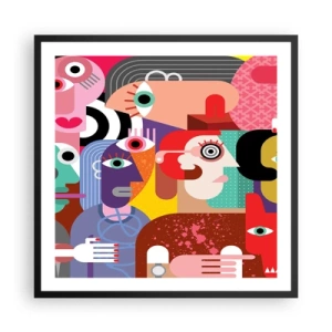 Plagát v čiernom ráme - My od pána Picassa - 60x60 cm