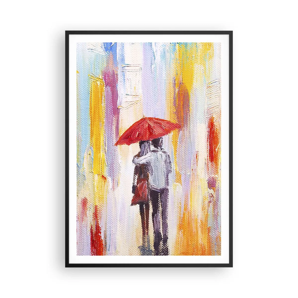 Plagát v čiernom ráme - Nech prší ďalej - 70x100 cm