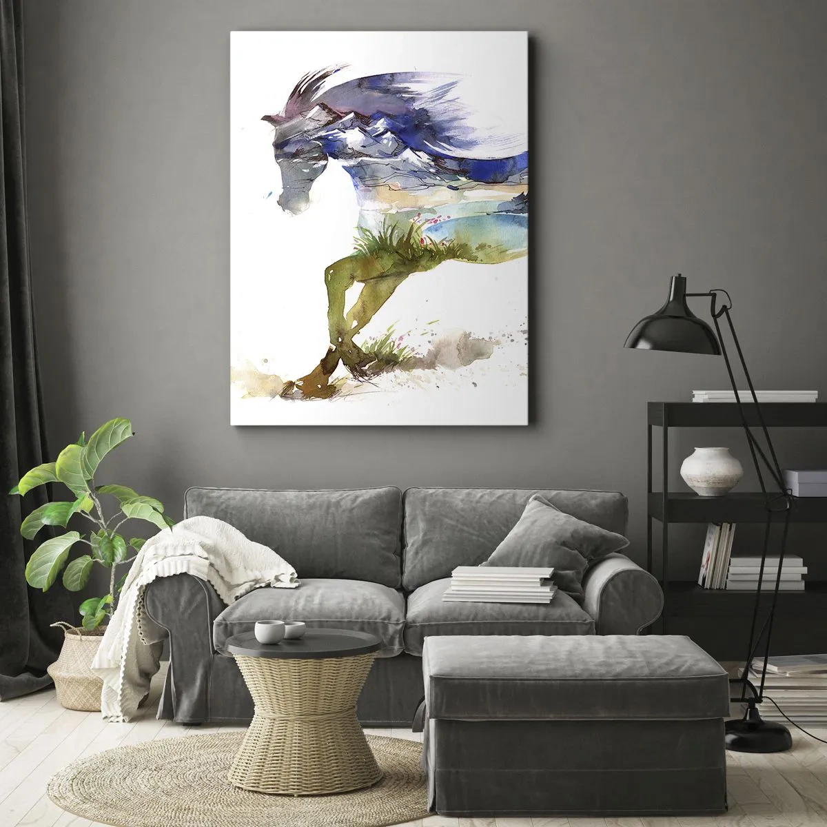 Obraz na plátne - Z lúky priamo do neba - 65x120 cm