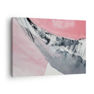 Obraz na plátne - Abstraktná kompozícia v odtieňoch ružovej a sivej. - 70x50cm - Zladená kompozícia - Moderná nástenná dekorácia do obývacej izby a spálne ARTTOR