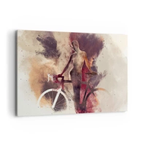 Obraz na plátne - Cyklistická duša v mramorových tvaroch - 100x70 cm