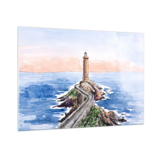 Obraz na skle - Tvárou v tvár moru - 100x70 cm