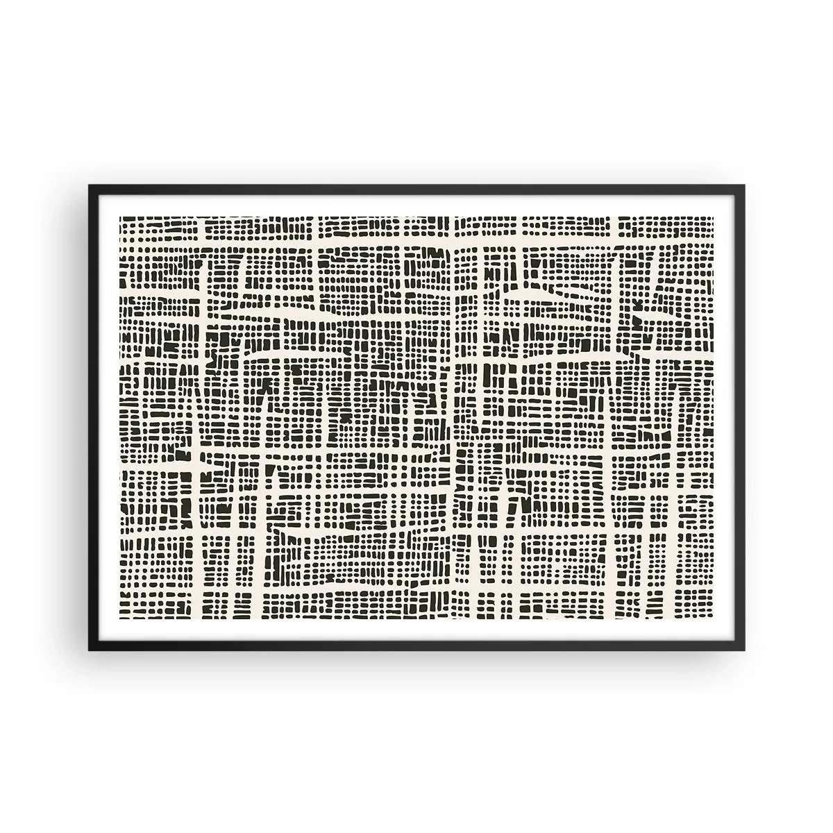 Plagát v čiernom ráme - Tkaná kompozícia - 100x70 cm