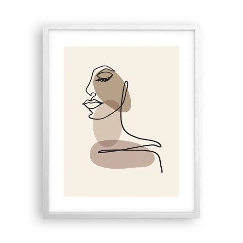 Plagát v bielom ráme - Pri počúvaní samého seba - 40x50 cm