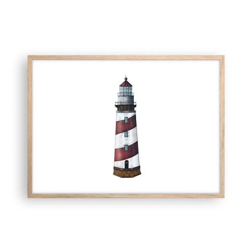 Plagát v ráme zo svetlého duba - Vždy na stráži - 70x50 cm