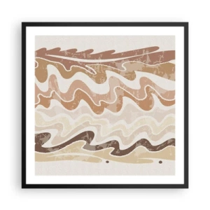 Plagát v čiernom ráme - Dobrá energia – dobré emócie - 60x60 cm