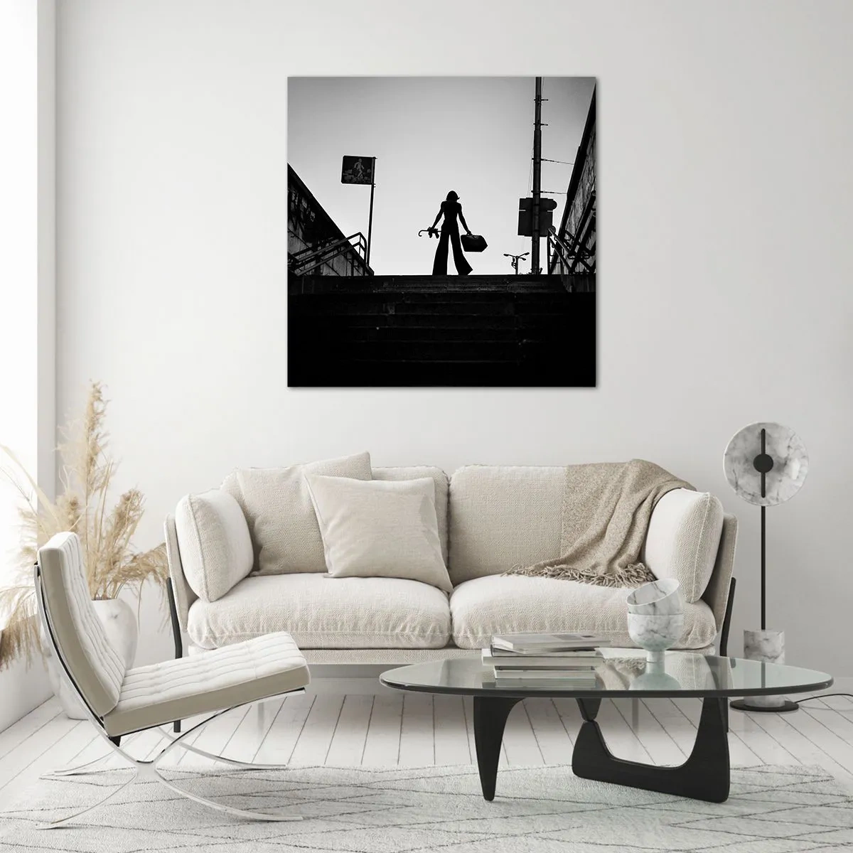 Obraz na skle - Mestská cesta - 60x60 cm
