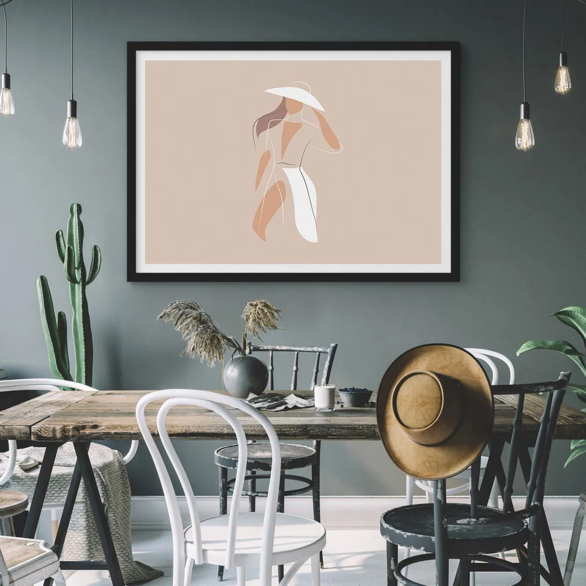 Plagát v čiernom ráme - Móda je zábava - 100x70 cm