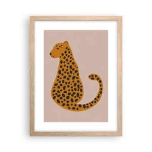 Plagát v ráme zo svetlého duba - Leopardný vzor je v móde - 30x40 cm