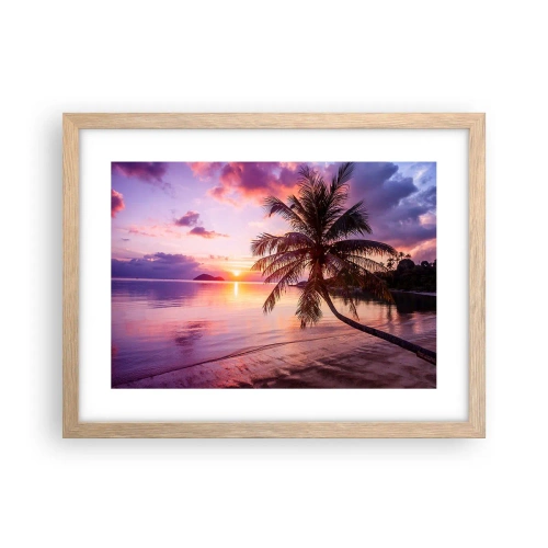 Plagát v ráme zo svetlého duba - Blahobyt až po okraj - 40x30 cm
