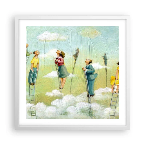 Plagát v bielom ráme - Za svojim snom - 50x50 cm