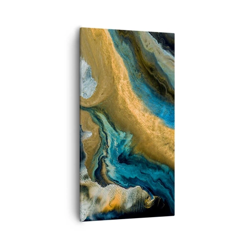 Obraz na plátne - Modrá – žltá – vzájomné vplyvy - 55x100 cm