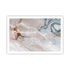 Plagát - Modré meandre pod bielou - 91x61 cm