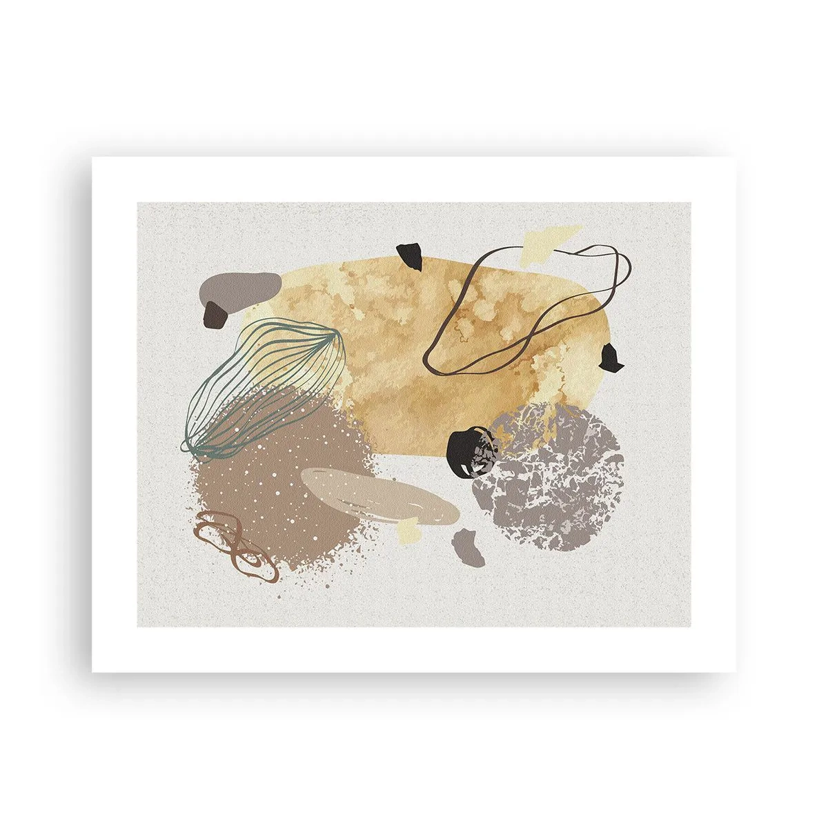 Plagát - Abstraktná slivka - 50x40 cm