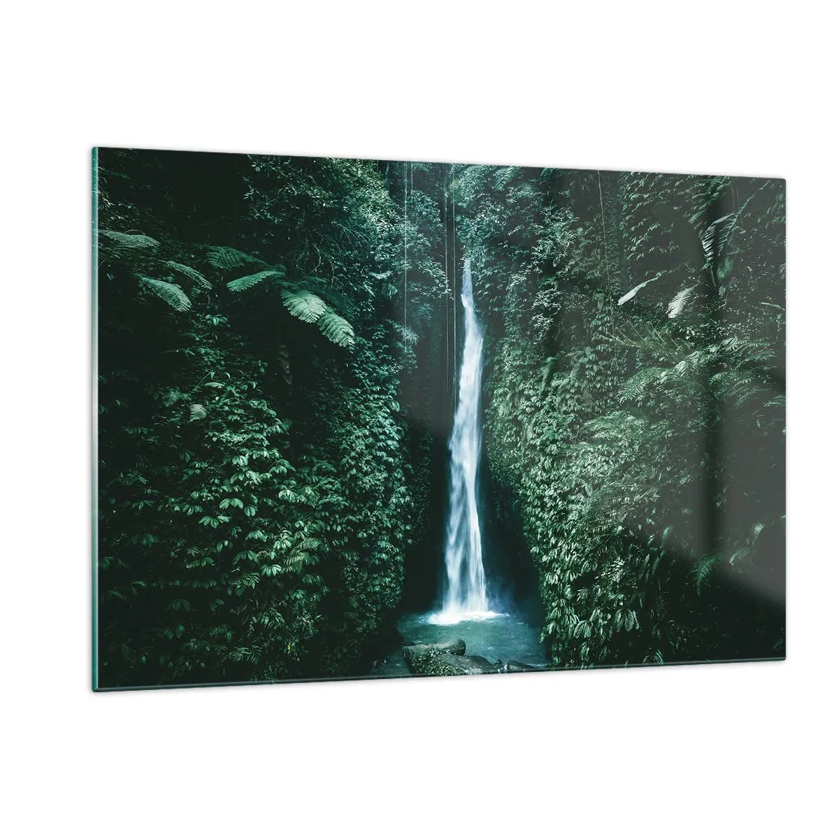 Obraz na skle - Tropický prameň - 120x80 cm