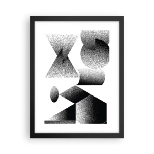 Plagát v čiernom ráme - Uhly a ovály - 30x40 cm