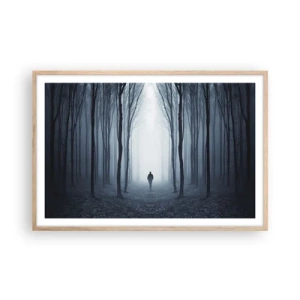 Plagát v ráme zo svetlého duba - A všetko jednoduché a jasné - 91x61 cm
