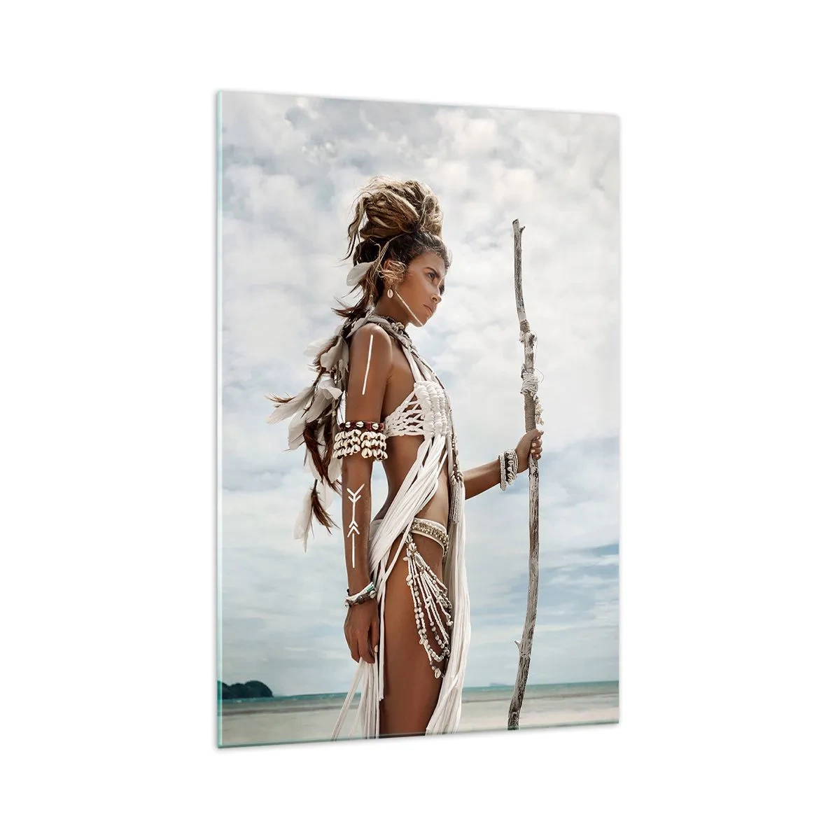 Obraz na skle - Kráľovná trópov - 70x100 cm