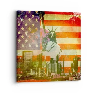Obraz na plátne - Viva America! - 40x40 cm