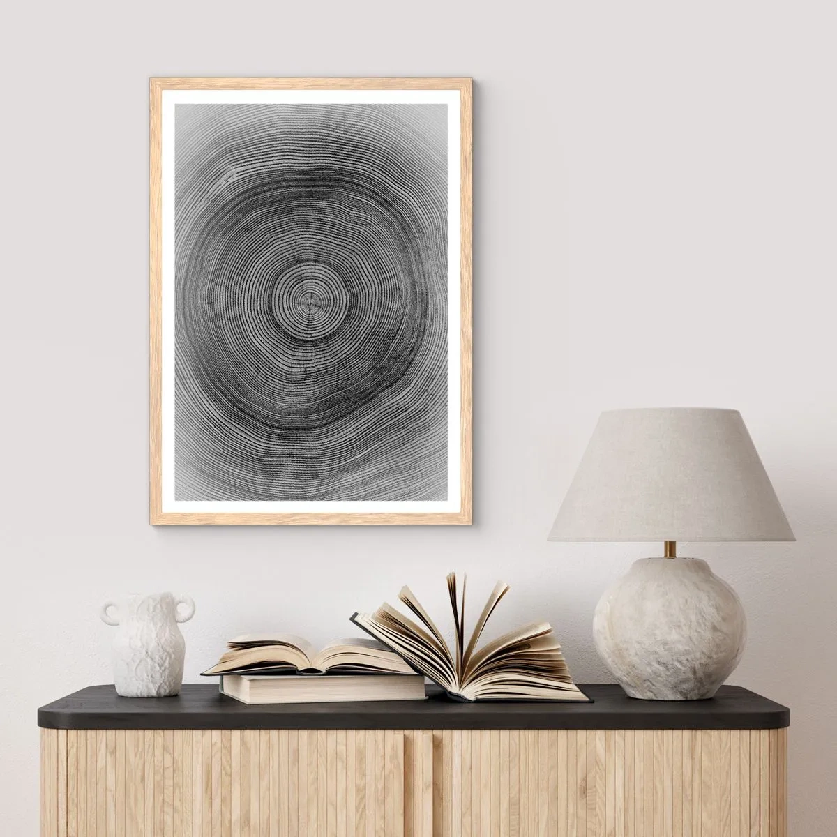 Plagát v ráme zo svetlého duba - Znamenie doby - 50x70 cm