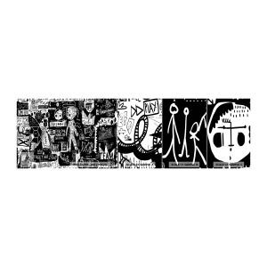Vzorka samolepiacej fototapety Deluxe Sticker - Práva a radosti duševnej mladosti - Graffiti, Kus, Moderný vzor - 100x30 cm
