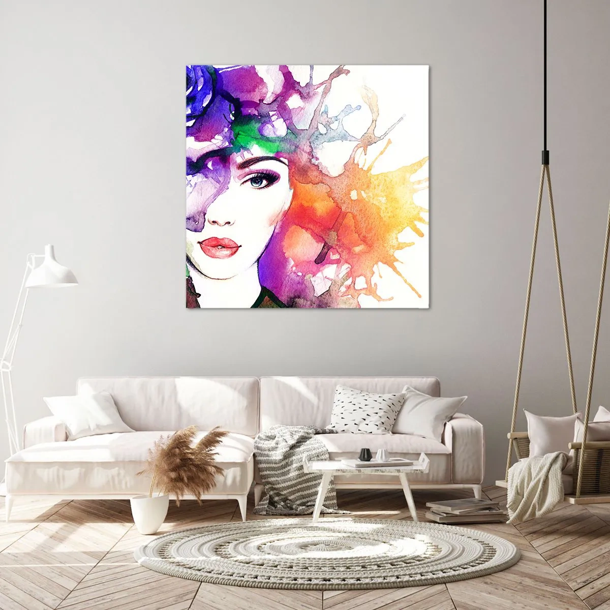 Obraz na plátne - S hlavou v oblakoch - 40x40 cm