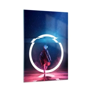 Obraz na skle - Medzi svetmi - 70x100 cm