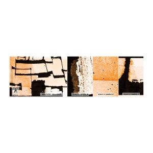 Vzorka samolepiacej fototapety Deluxe Sticker - Avšak poriadok - Abstrakcia, Kus, Maľovanie - 100x30 cm