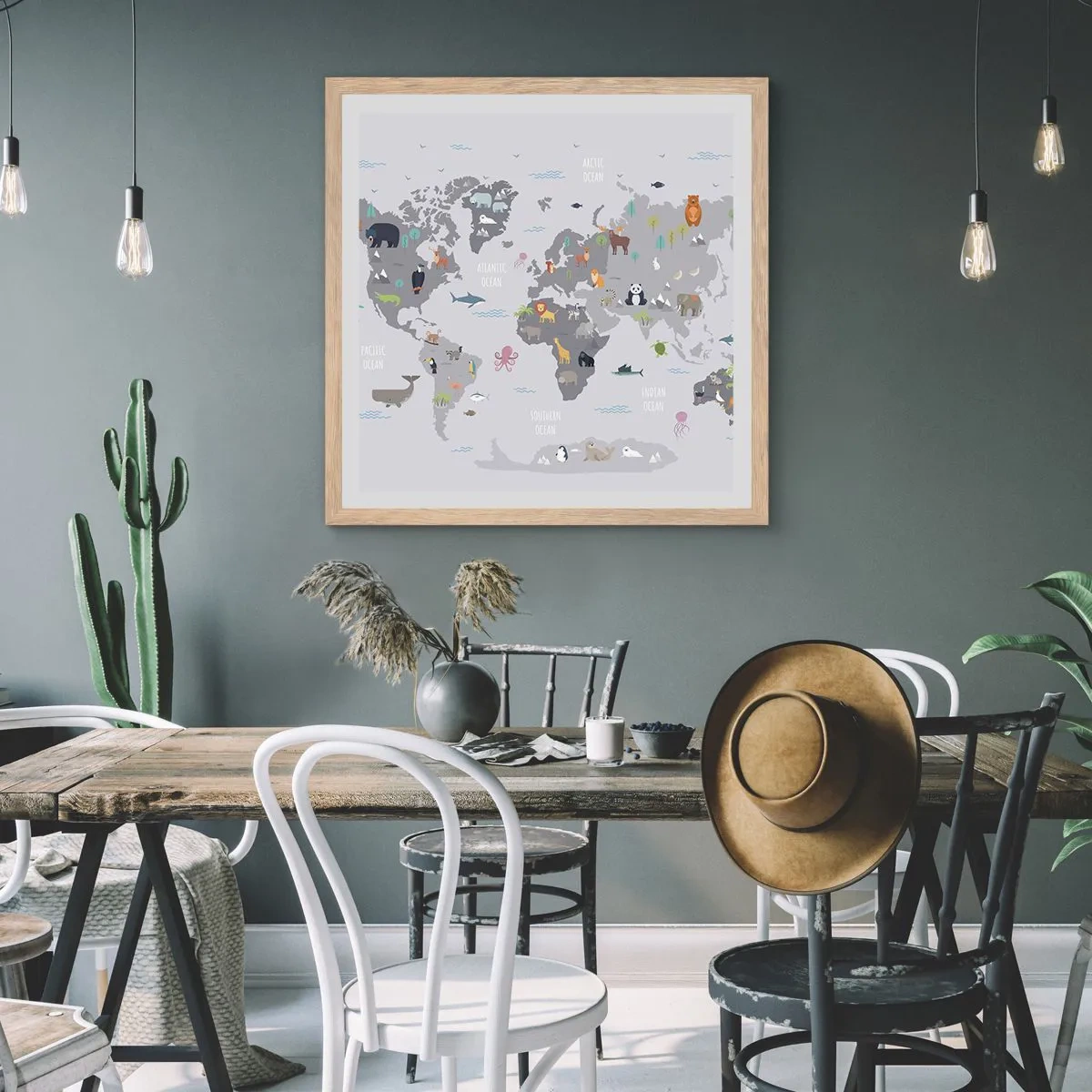 Plagát v ráme zo svetlého duba - Povedz mi, odkiaľ si... - 40x40 cm