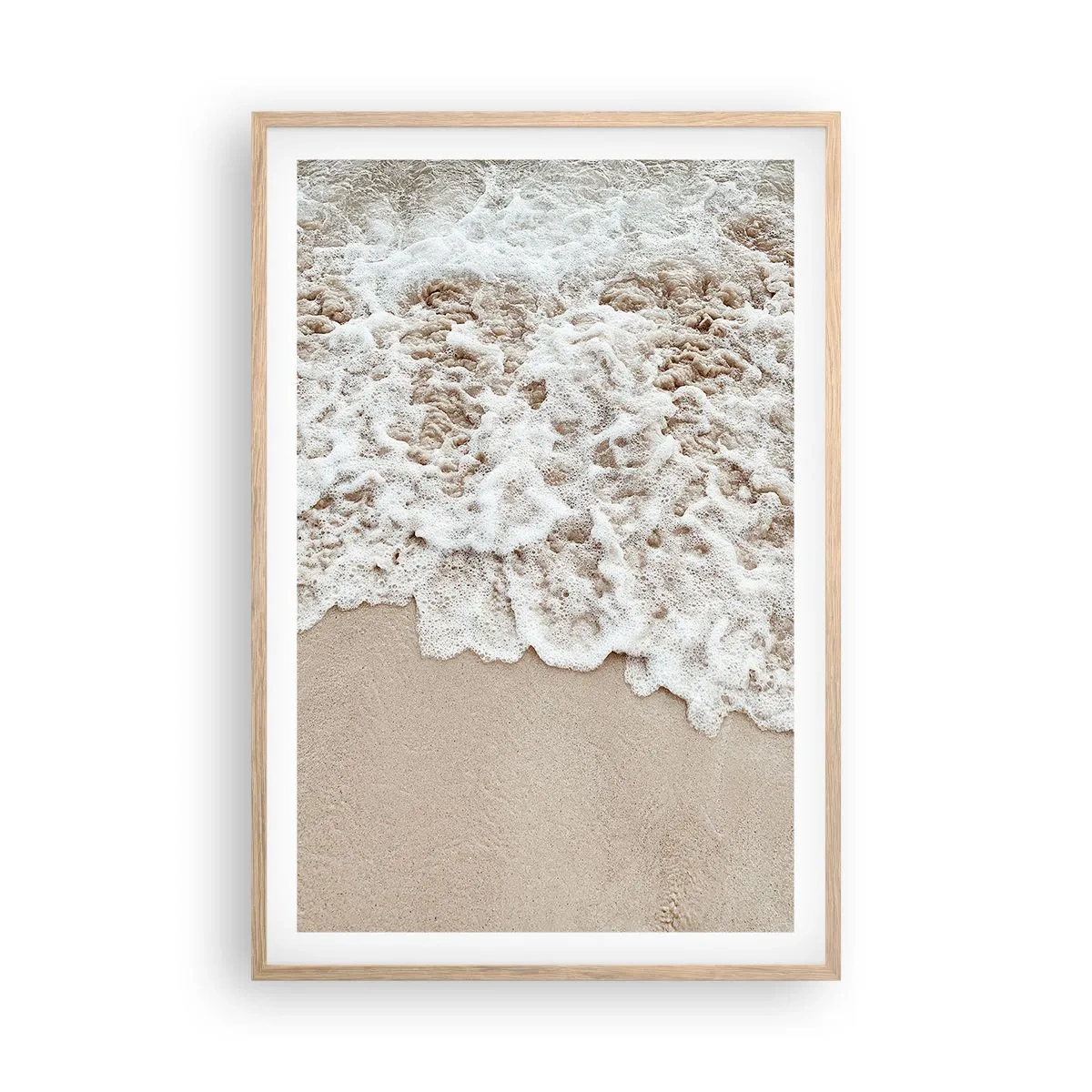 Plagát v ráme zo svetlého duba - Hneď sa vrátim - 61x91 cm