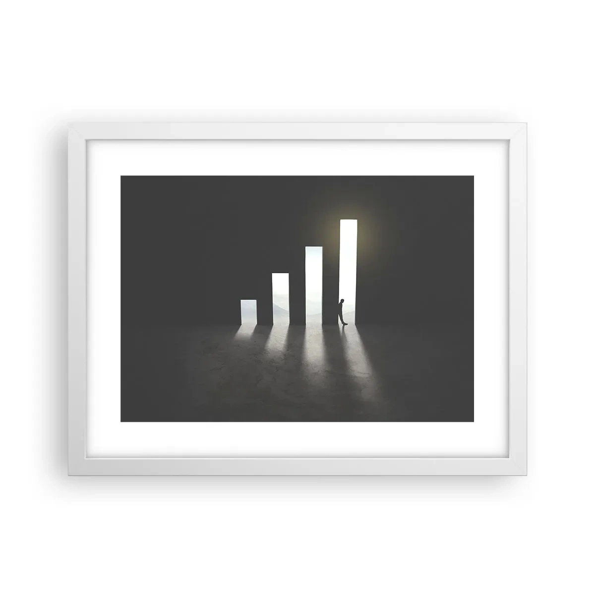 Plagát v bielom ráme - Úspech – impresia - 40x30 cm