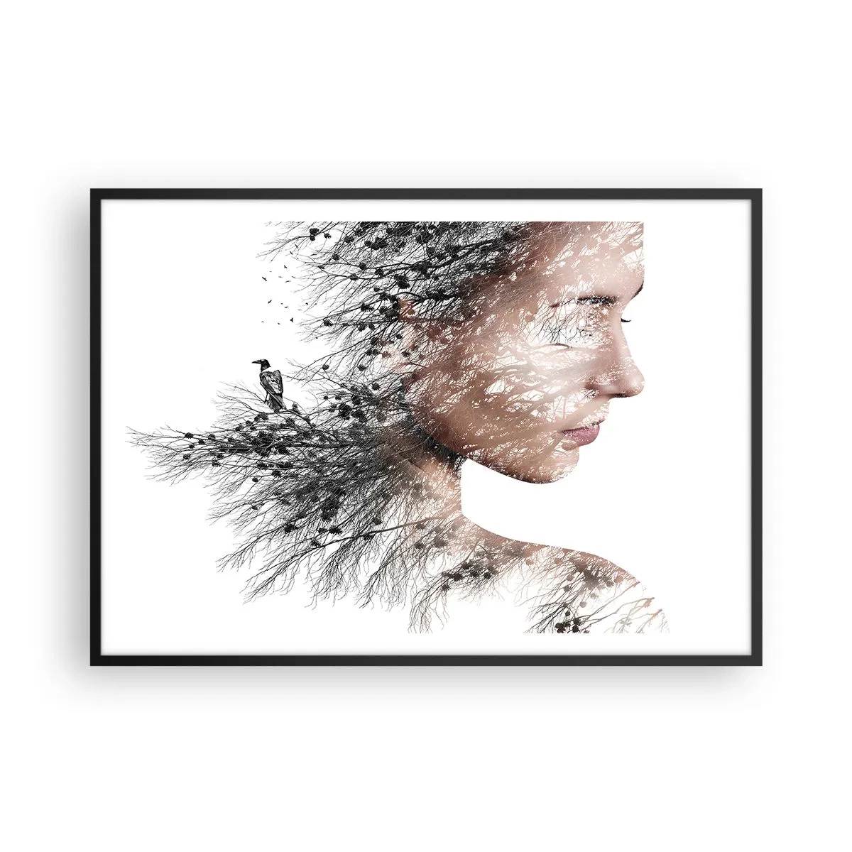 Plagát v čiernom ráme - Duch lesa - 100x70 cm