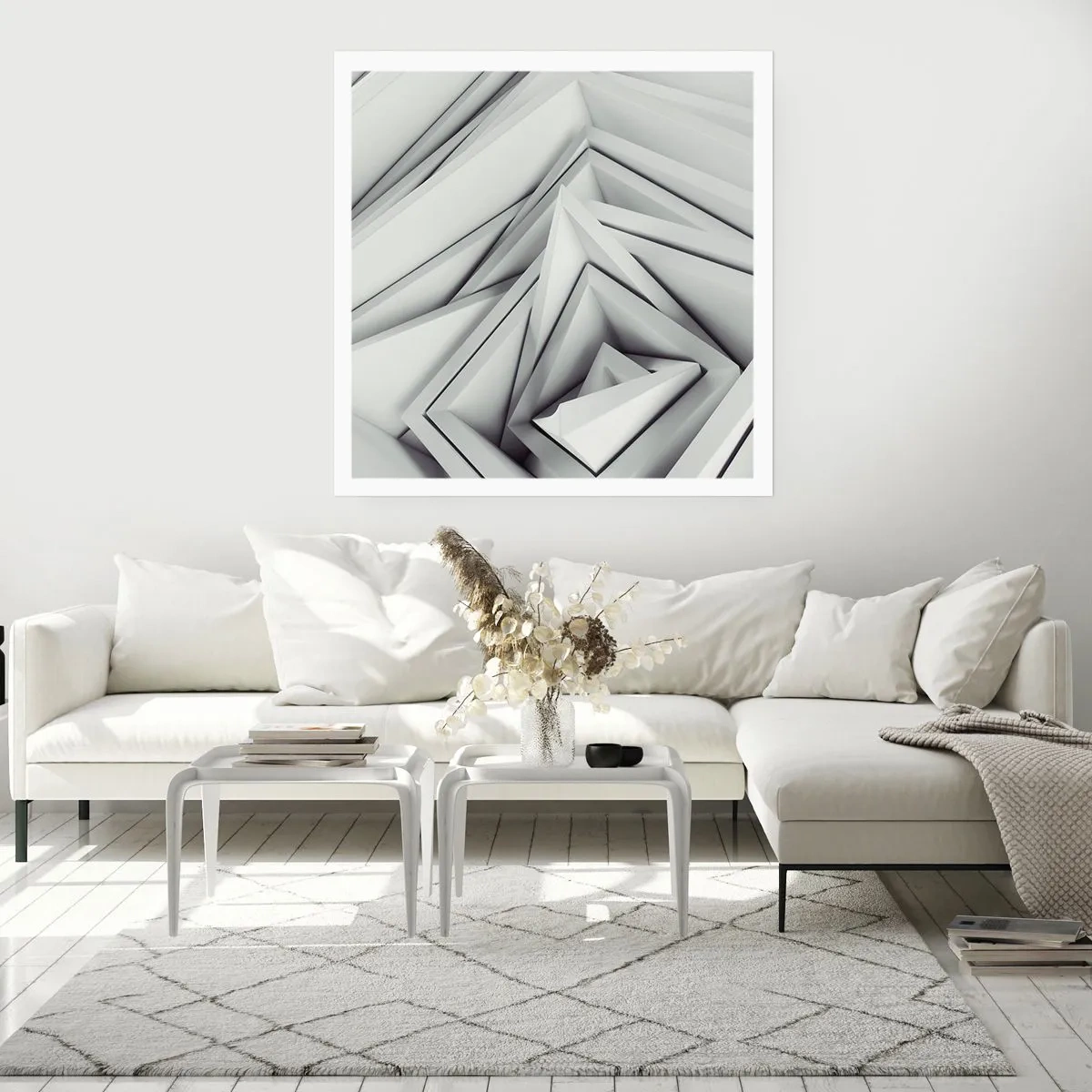 Plagát - Symfónia ostrých uhlov - 60x60 cm