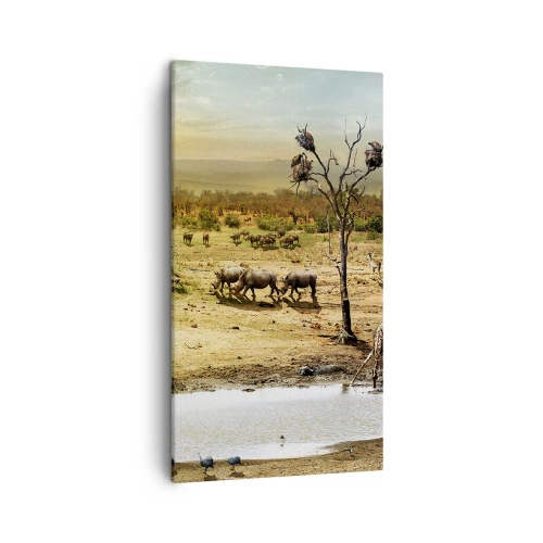 Obraz na plátne - „Z raja opäť pramenila rieka…“ - 45x80 cm