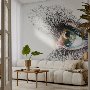 Fototapeta Premium Canvas - Pozri sa priamo do duše - Abstrakcia, Grafika, Oko - 500x350 cm