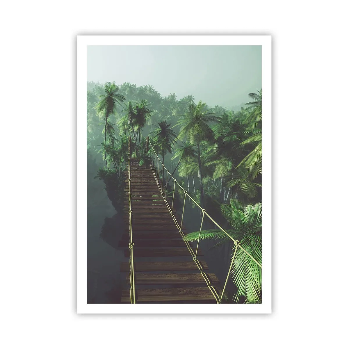 Plagát - Pri vodopáde zelene - 70x100 cm