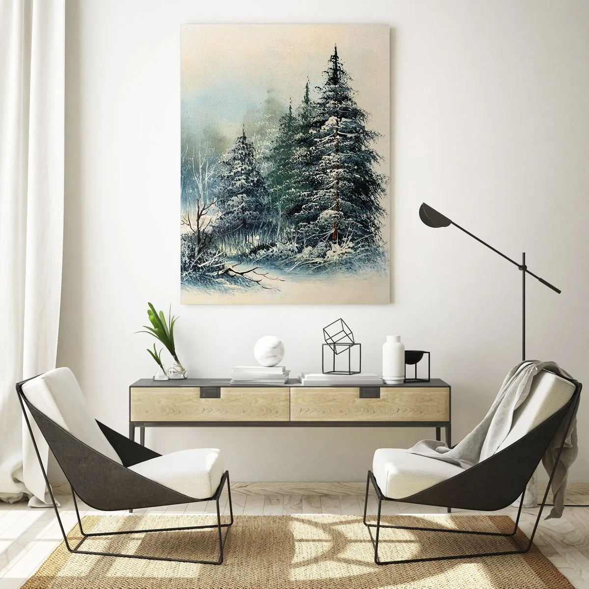 Obraz na skle - Pripravenie na Vianoce - 50x70 cm