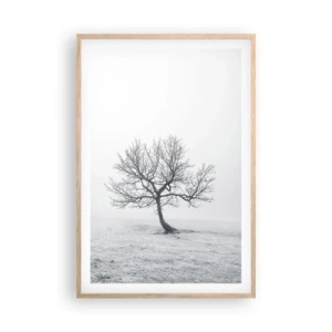 Plagát v ráme zo svetlého duba - Proti ničote - 61x91 cm
