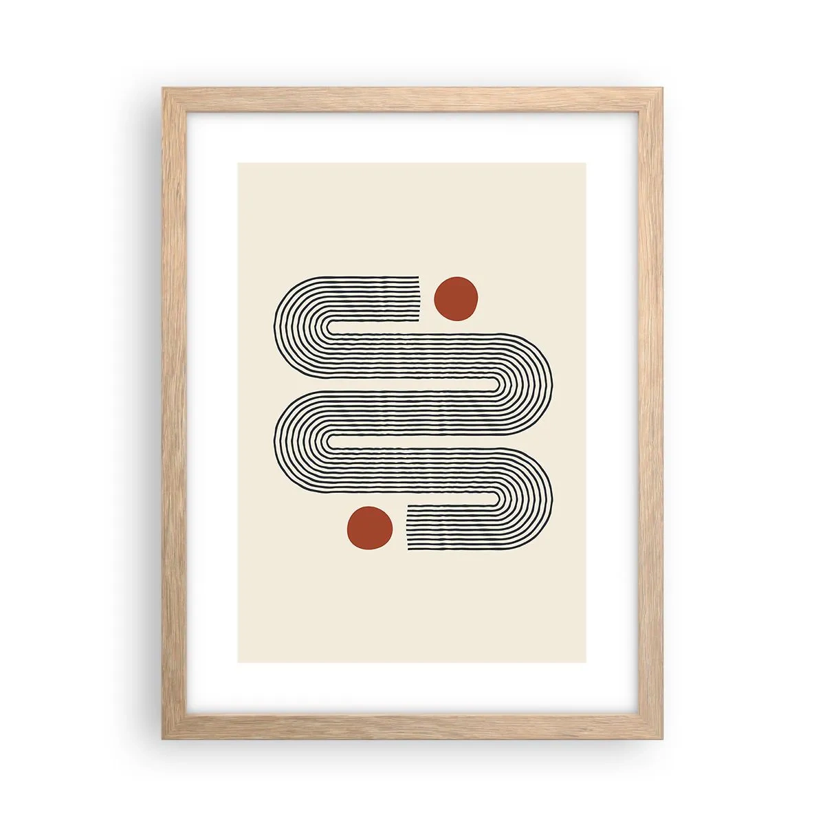 Plagát v ráme zo svetlého duba - Od začiatku do konca - 30x40 cm