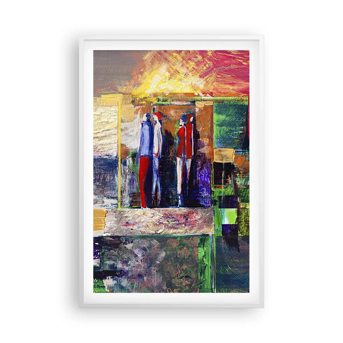 Plagát v bielom ráme - Vzťahy a emócie - 61x91 cm